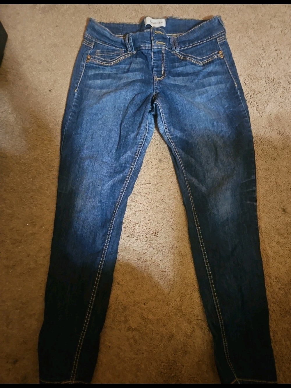 Rewind Dark Blue Skinny Stretch Jeans